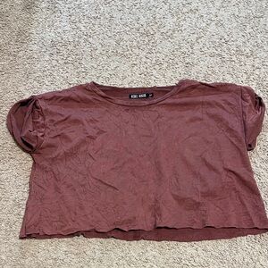 Women's Brown Crop Top